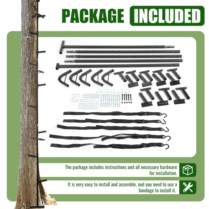 KUAFU 20 ft Climbing Stick Ladder for Tree Stands, Tree