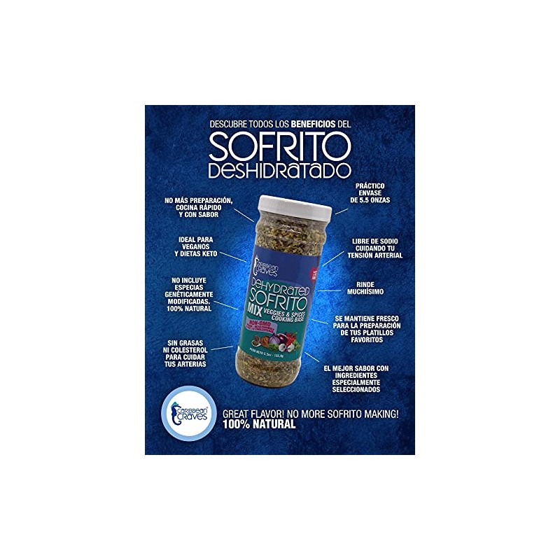 Caribbean Craves - Dehydrated Sofrito Mix | No-MSG, Vegan, Keto