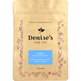 Denise's Fine Tea, USDA Organic, Sangria, Herb and Fruit Tea, Caffeine-Free, Loose Leaf (100g)