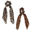 Mikinona 2 Pcs Leopard Print Scrunchies Hair Accessories for Girls
