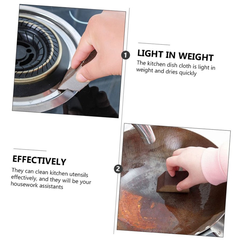ORFOFE 10Pcs Cleaning Sanding Sponges for Pot and Kitchen Efficient