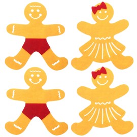 UPKOCH Christmas Table Decoration 4pcs Christmas Silverware Holder Gingerbread Man Cutlery Bag s Pockets Forks Bag Pouch Decor for Home Dinner Table Festival Holiday Party Tableware Pouch