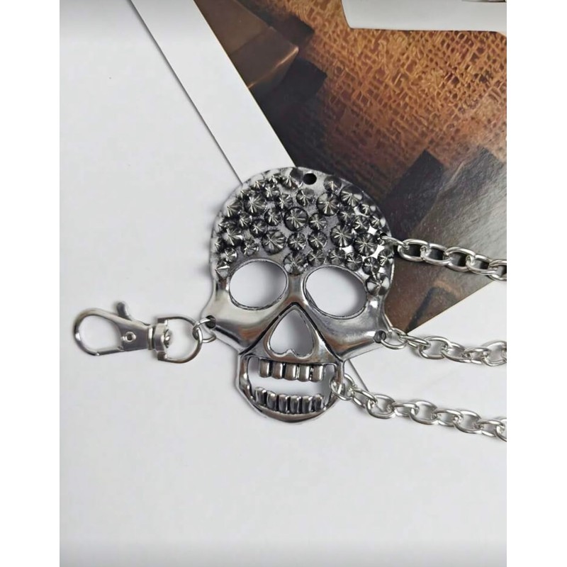 Skull Layered Waist Chain Belt - Punk Gothic Crossover Body