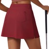 PINSPARK Womens Skorts Tummy Control Golf Tennis Skirts with 4