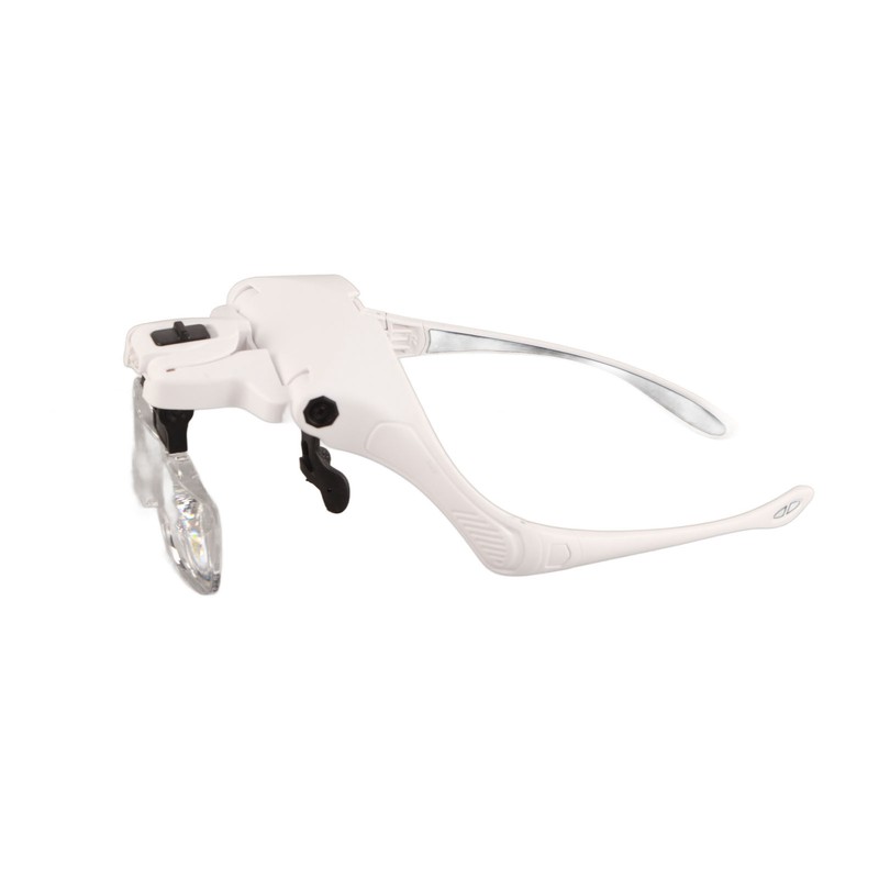 Head Mounted Magnifying Glass 2pcs LED Light Adjustable Rechargeable Headband