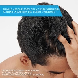CeraVe Champú y acondicionador hidratante anticaspa 2 en 1, tratamiento de caspa de zinc piritiona al 1%, champú y acondicionador sin sulfato y seguro