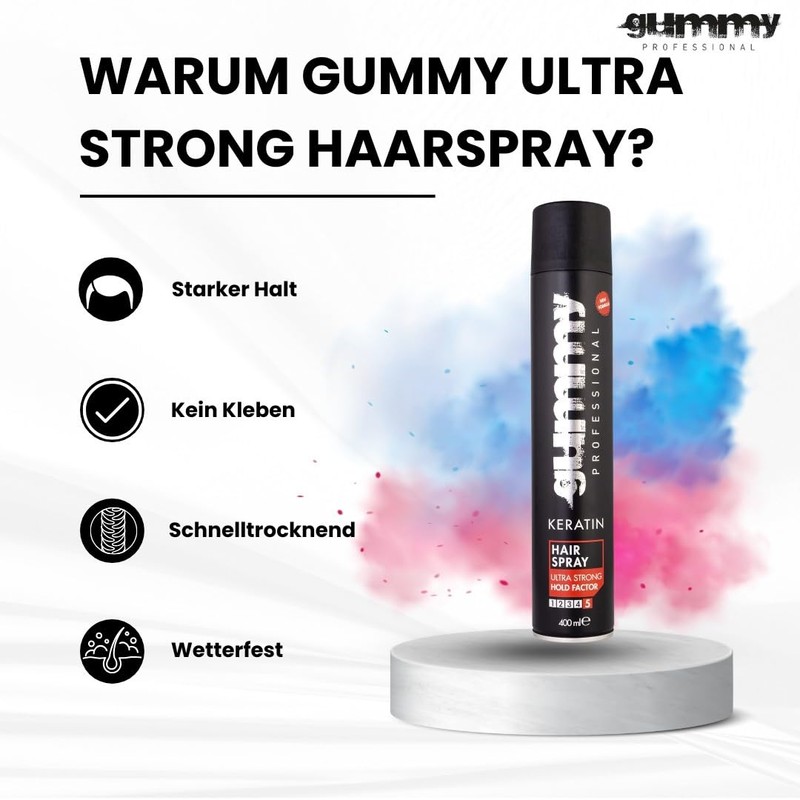 Gummy Hair spray 400ml, 13.53 Gram