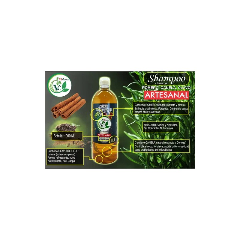 X4 Shampoo Tbvisana Crecimiento Romero, Canela, Clavo