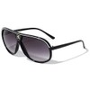Khan Turbo Sport Classic Aviator Sunglasses (Black & White Frame,