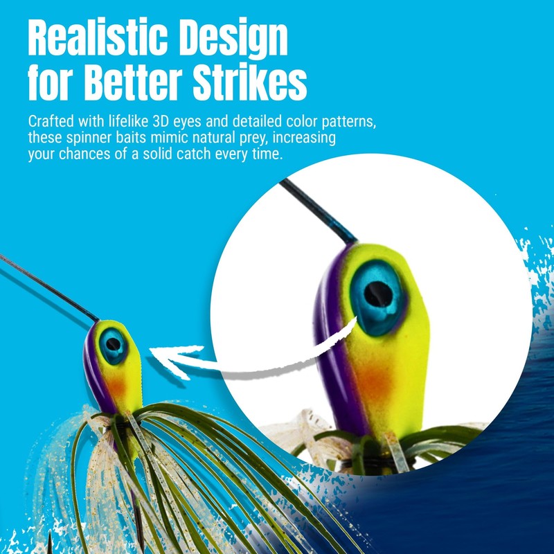 Spinner Bait - 3/8 oz- Tennessee Shad (3 Pack)