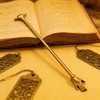 khtumeware 100%-Solid Brass 1 Pack Brass Hand Book Mark -