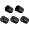 MACHSWON 5pcs Black Rubber Round End Caps, 27mm ID, Vinyl