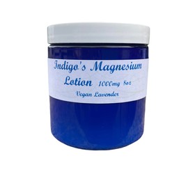 Indigo's Vegan Magnesium Lotion 1000mg (Vegan Lavender, 8oz)