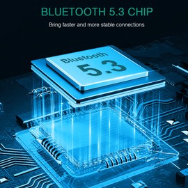 ORIA Bluetooth 5.3 FM Transmitter, Wireless Car Radio Transmitter Adapter with 2 USB Charging, Hands-Free Car Radio Adapter, Supports TF Card & USB Stick Music Playing - Military Green