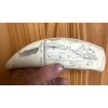 NEW !! Scrimshaw whale tooth resin REPLICA "A Sailor's prayer"