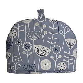 Fryetts Bergen Blue Off White Scandi Flowers Tea Cosy