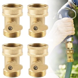 Unbranded (4 PACKS)Brass Garden Hose Shut Off Valve Water Pipe Faucet Connector Handy