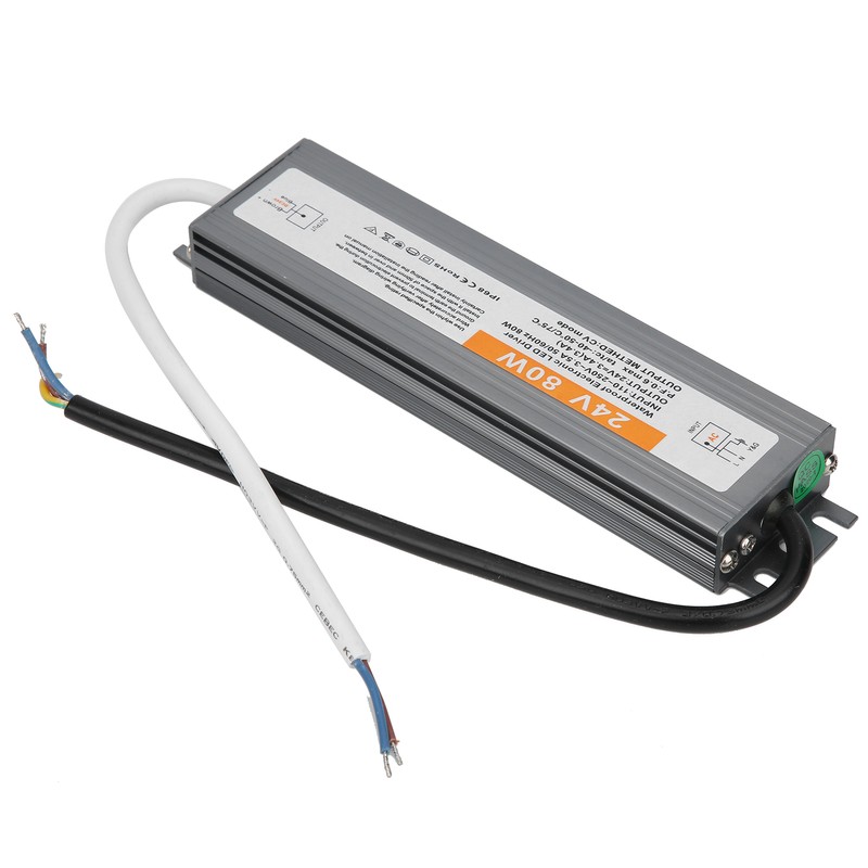 Wired 80W Ultrathin Waterproof Switch LED Driver Power Supply Source