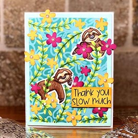 Sentiment Stamps for Card Making and Scrapbooking by The Stamps of Life - Sloths2Stamp Happy Bithday