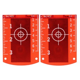Risegun Laser Target Board, Pack of 2 Magnetic Target Plate with High Visibility, Laser Target Map Magnetic Target Plate with Stand for Alignment Laser Measuring Device