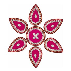 BDS CREATIONS 2501 Rangoli Pattern Floor Sticker (Diameter - 24.13 cm / 9.5 Inches) - Pack of 1