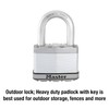 Master Lock M15XDLF Magnum Heavy Duty Padlock with Key, 1