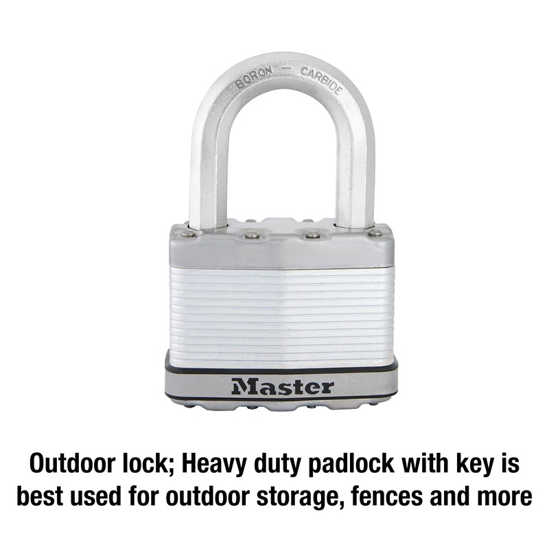 Master Lock M15XDLF Magnum Heavy Duty Padlock with Key, 1