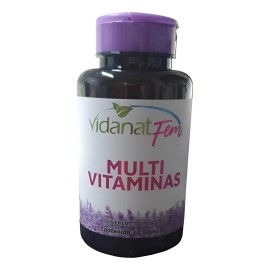 Multivitaminas Mujer Vidanat Suplemento 30caps