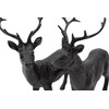 Reindeer Pair Nilan Standing Black Elegant Christmas Decoration Resin Artificial