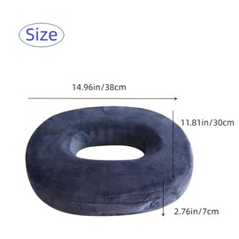 YANCONGLIDEYAN Orthopedic Memory Donut Ring Cushion Seat Cushions Foam Cushion for Relief of Haemorrhoids and Piles Suitable for Wheelchair Office Car Seat (blue)