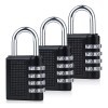 BSOON Candado De Combinación De 3 Piezas Con Seguridad De