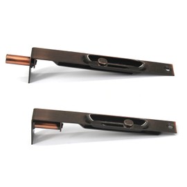 6 Inch Stainless Steel Concealed Door Lock Flush Slide Latch Bolt with Screws Red Bronze (4 Pieces)