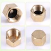 12pcs Brass Pipe Cap with 12 Rubber Gasket, Hex Compression