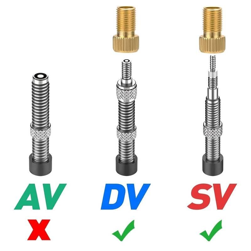 AUTOZOCO Presta to Schrader Valve Adapter Aluminum Bicycle Presta to