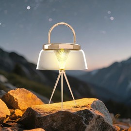 Solar Camping Lantern, 360° COB LED Rechargeable with Solar&Type-C, IP65