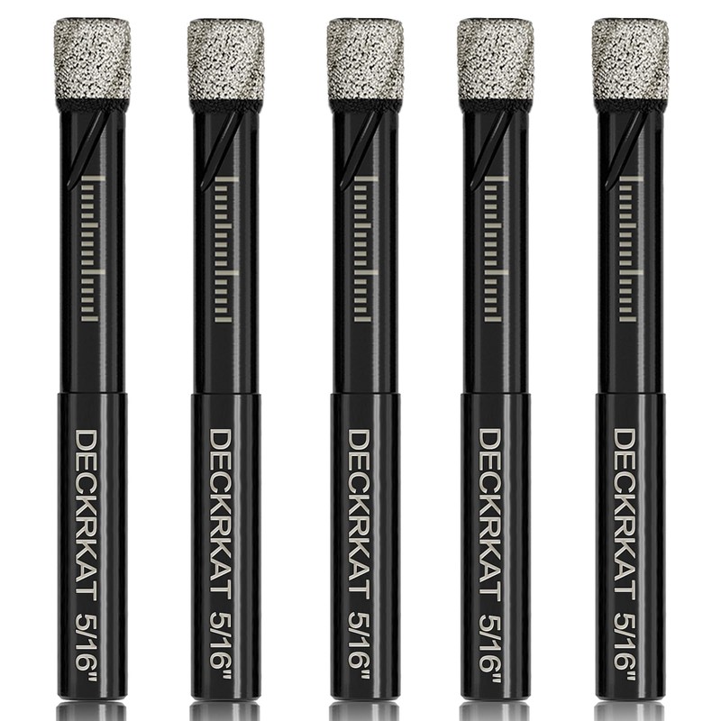 5 Packs Dry Diamond Drill Bits Set 5/16" 8mm Vacuum