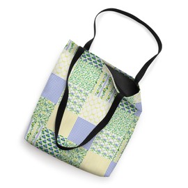 Coquette Botanic Floral Patchwork Quilt Aesthetic Soft Girl Tote Bag