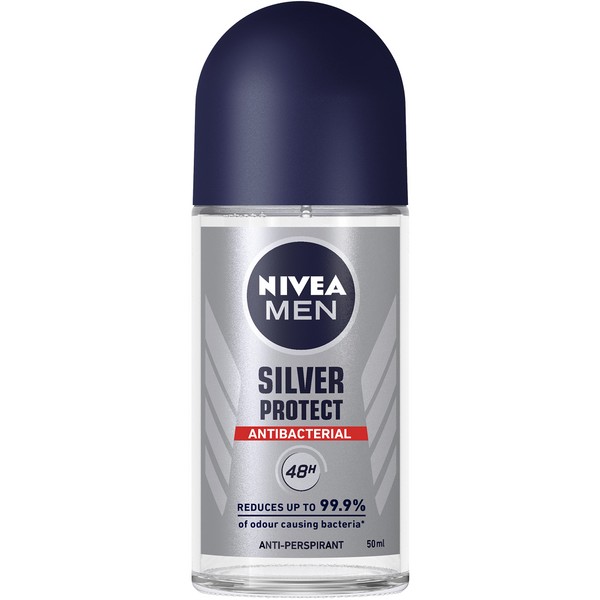 Nivea Men Silver Protect Antibacterial Anti-Perspirant Roll On 50ml