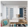 BMIDRUT 12Pcs/Set Hanging Room Divider White DIY Panel Screens Partition