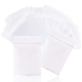 HIRAISM Plastic Bags with Zipper, Mini, 1.6 x 2.4 inches (4 x 6 cm), Thick, Transparent, Plastic, 1000 Sheets