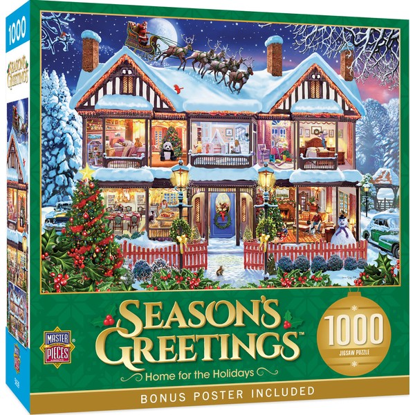 MasterPieces 1000 Piece Christmas Jigsaw Puzzle - Home For The Holidays - 19.25"x26.75"