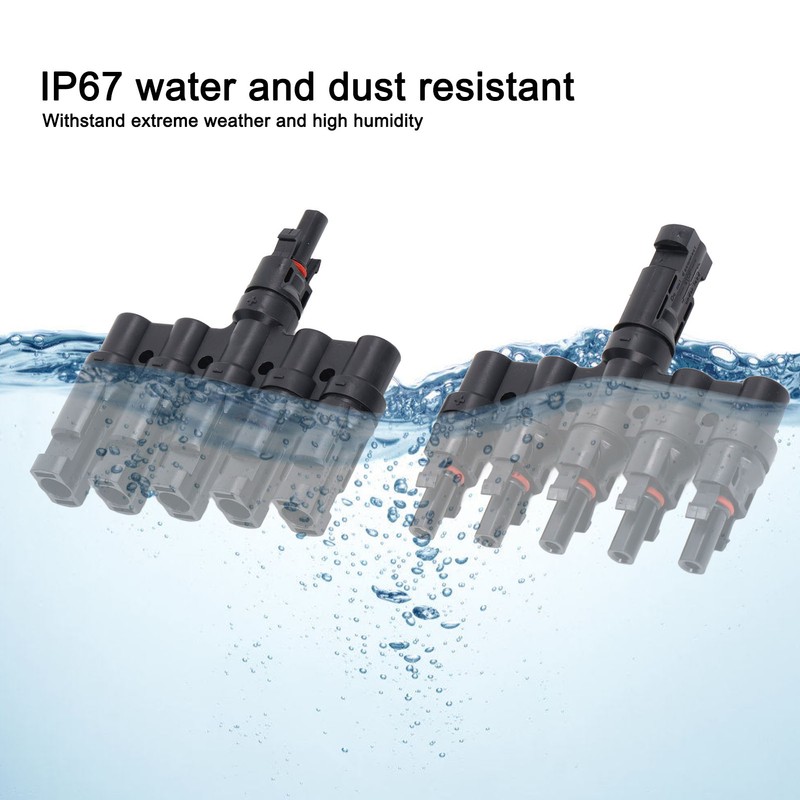 1 Pair Solar Branch Connector Panel Parallel Connection Cable Splitter