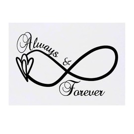 'Always And Forever' Temporary Tattoo - Water Resistant, Skin-Safe, Non-Toxic Transfer (TO00080175)