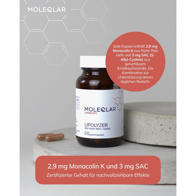 MoleQlar Lipolyzer Pack of 60 - Red Rice Complex with