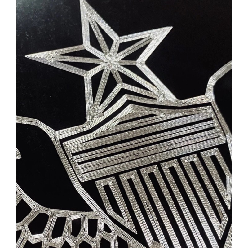 BLVD Engraved Senior Army Aviator Wings Car Tag Diamond Etched