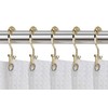 Utopia Alley Deco Flat Double Roller Shower Curtain Hooks (Gold)