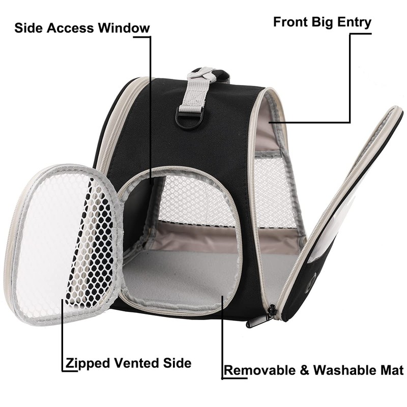 Small Animal Travel Carrier with Absorbent Pad Set, Pee Pad