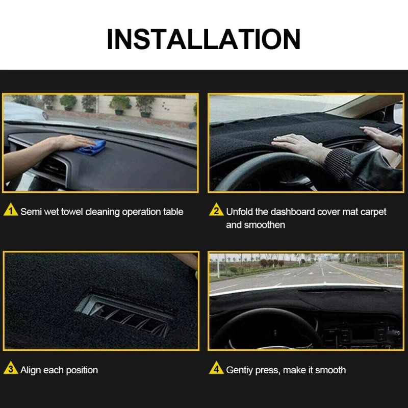 Car Dashboard Dash Mat For 2007-2014 Chevy Tahoe/Suburba Non-Slip Sun