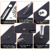 CooBigo 100 Sets 12mm Square Pyramid Rivet, Silver Metal Spike