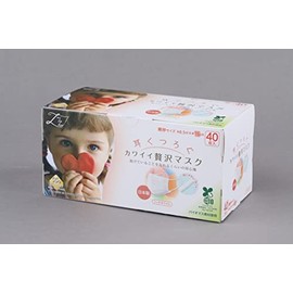 日本製　カワイイ贅沢マスク　耳くつろぐ　40枚